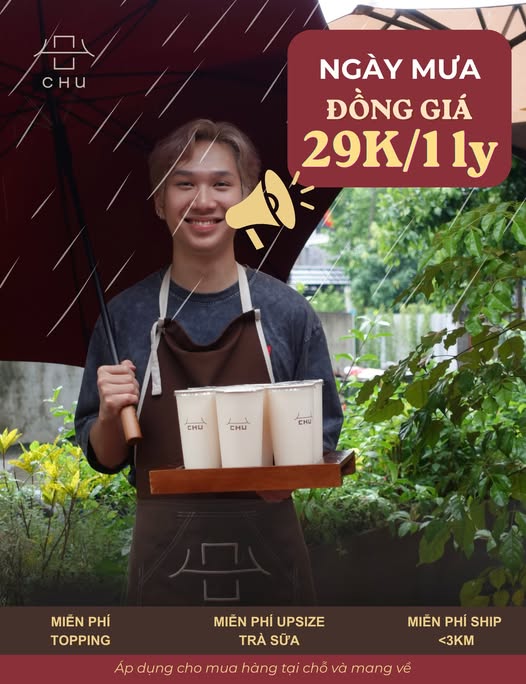 Mưa ghé – CHU mời đồng giá 29K ngày 22/8